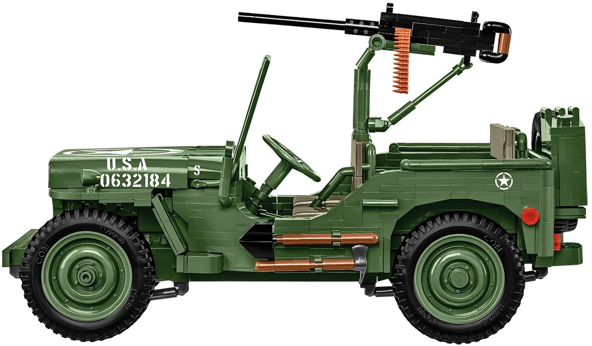 Cobi 1/12 Scale Willys MB & Trailer - Executive Edition Brick Model Kit Cobi
