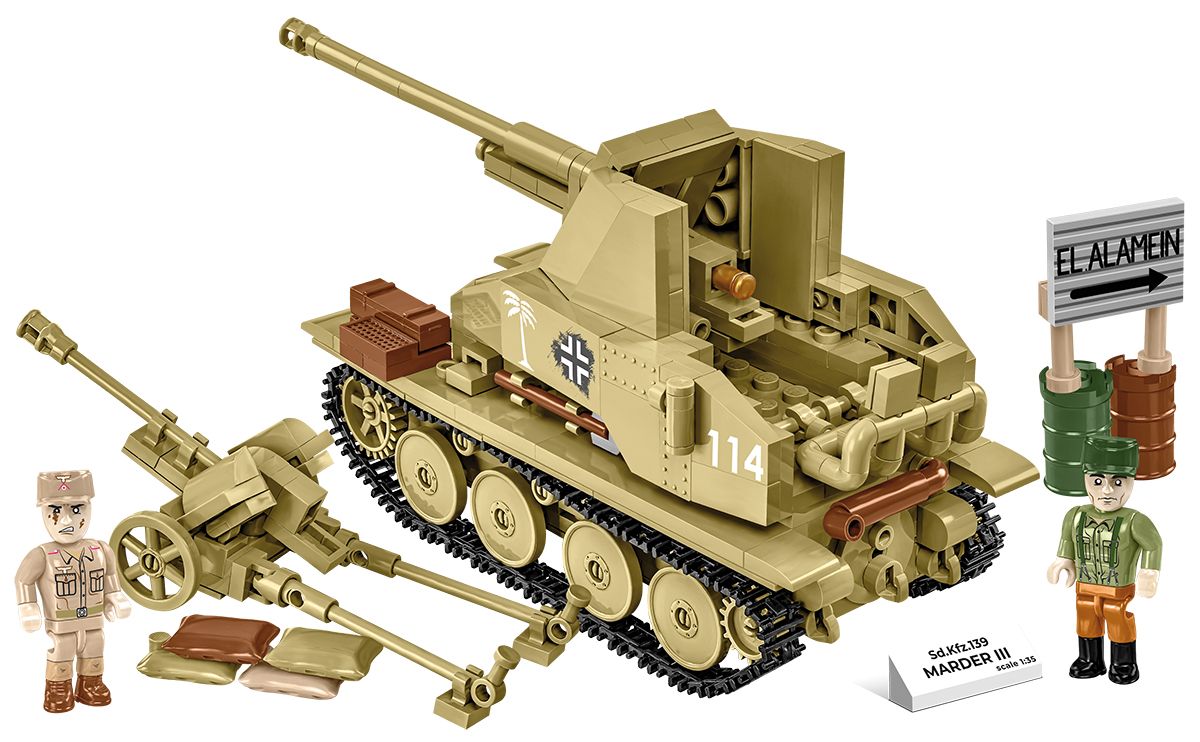 Cobi 1/35 Scale Sd.Kfz.139 Marder III Brick Model Kit Cobi