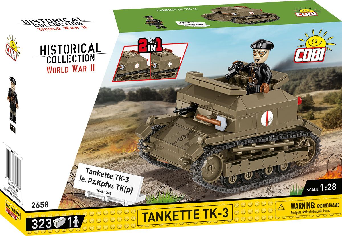 Cobi 1:28 Scale: Tankette TK-3 Brick Model Kit Cobi