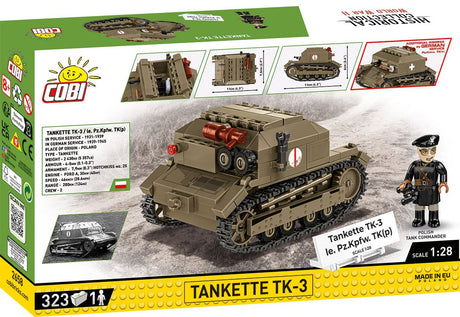 Cobi 1:28 Scale: Tankette TK-3 Brick Model Kit Cobi