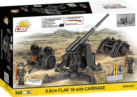 Cobi 1/35 8.8cm Flak 18 with Carrige Brick Model Kit Cobi