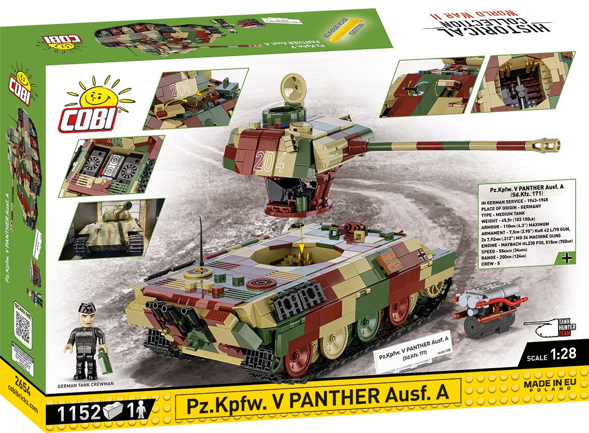 Cobi 1:28 Scale Pz.Kpfw. V Panther Ausf.A Brick Model Kit Cobi