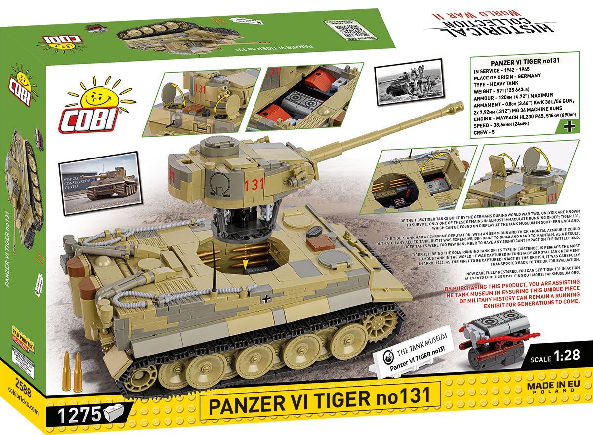 Cobi 1/28 Tiger 131 Upgraded Edition