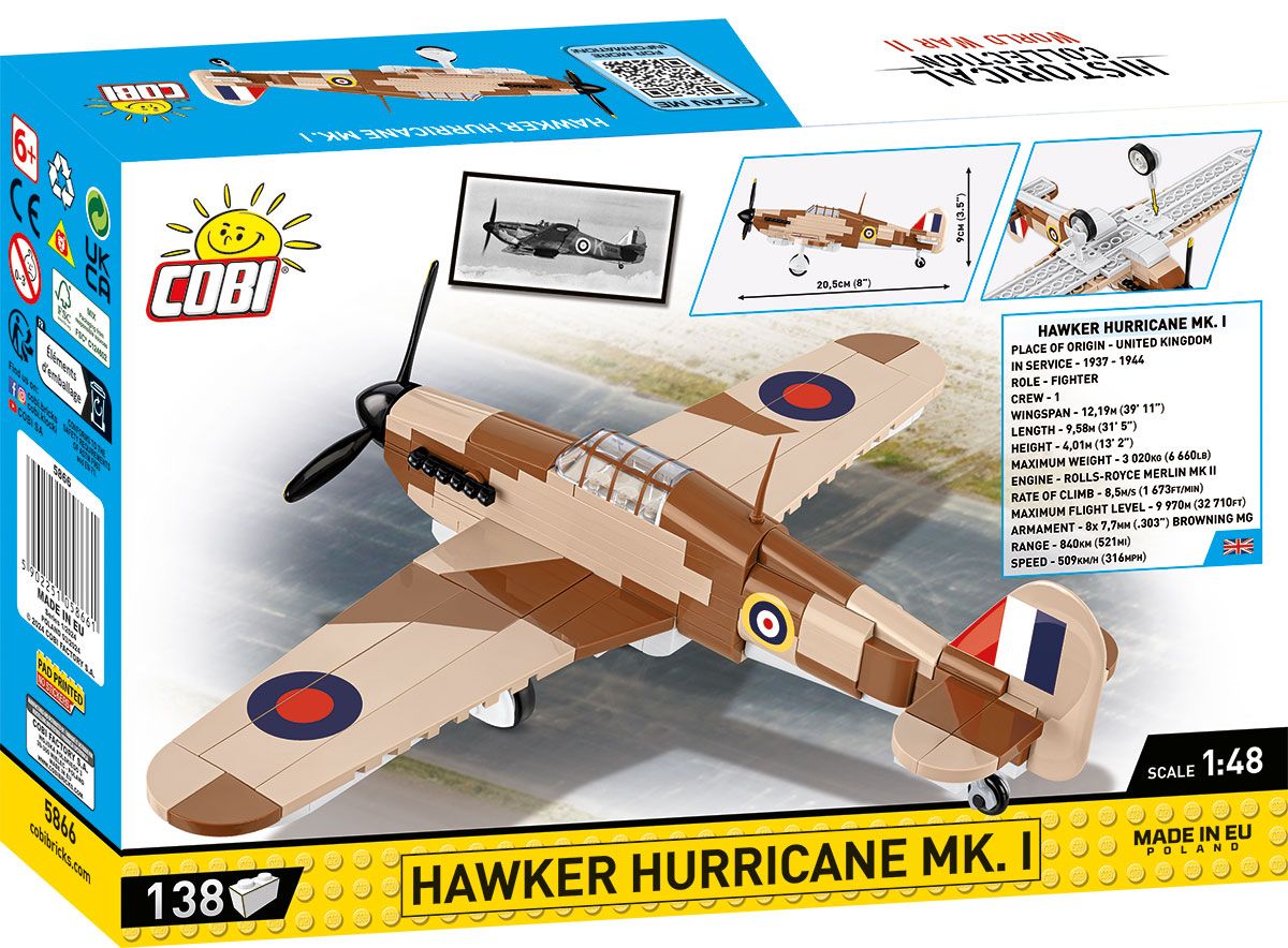 Cobi 1/48 Scale Hawker Hurricane Mk 1 Brick Model Kit Cobi