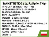 Cobi 1:28 Scale: Tankette TK-3 Brick Model Kit Cobi