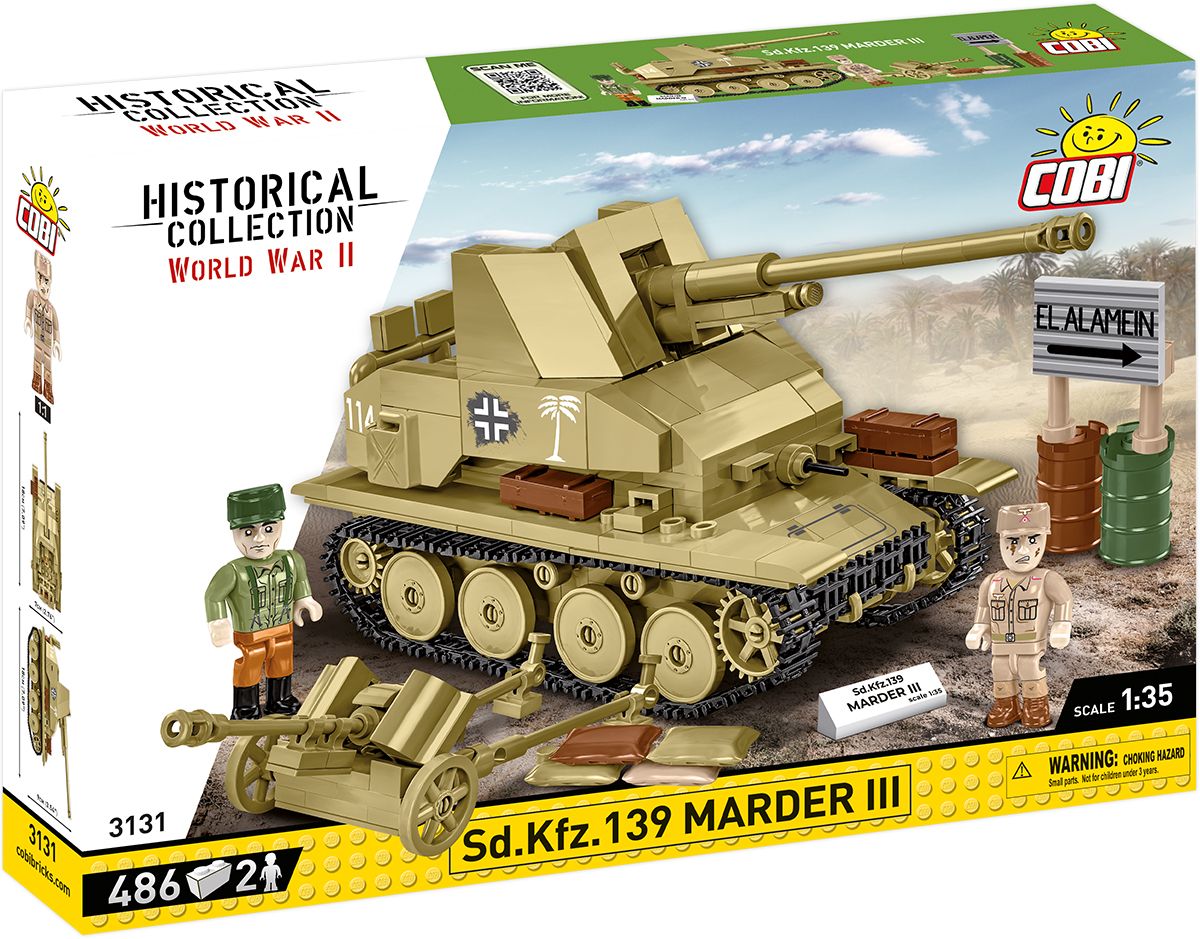 Cobi 1/35 Scale Sd.Kfz.139 Marder III Brick Model Kit Cobi