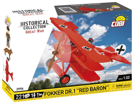 Cobi 1/32 Scale Fokker Red Baron Brick Model Kit Cobi