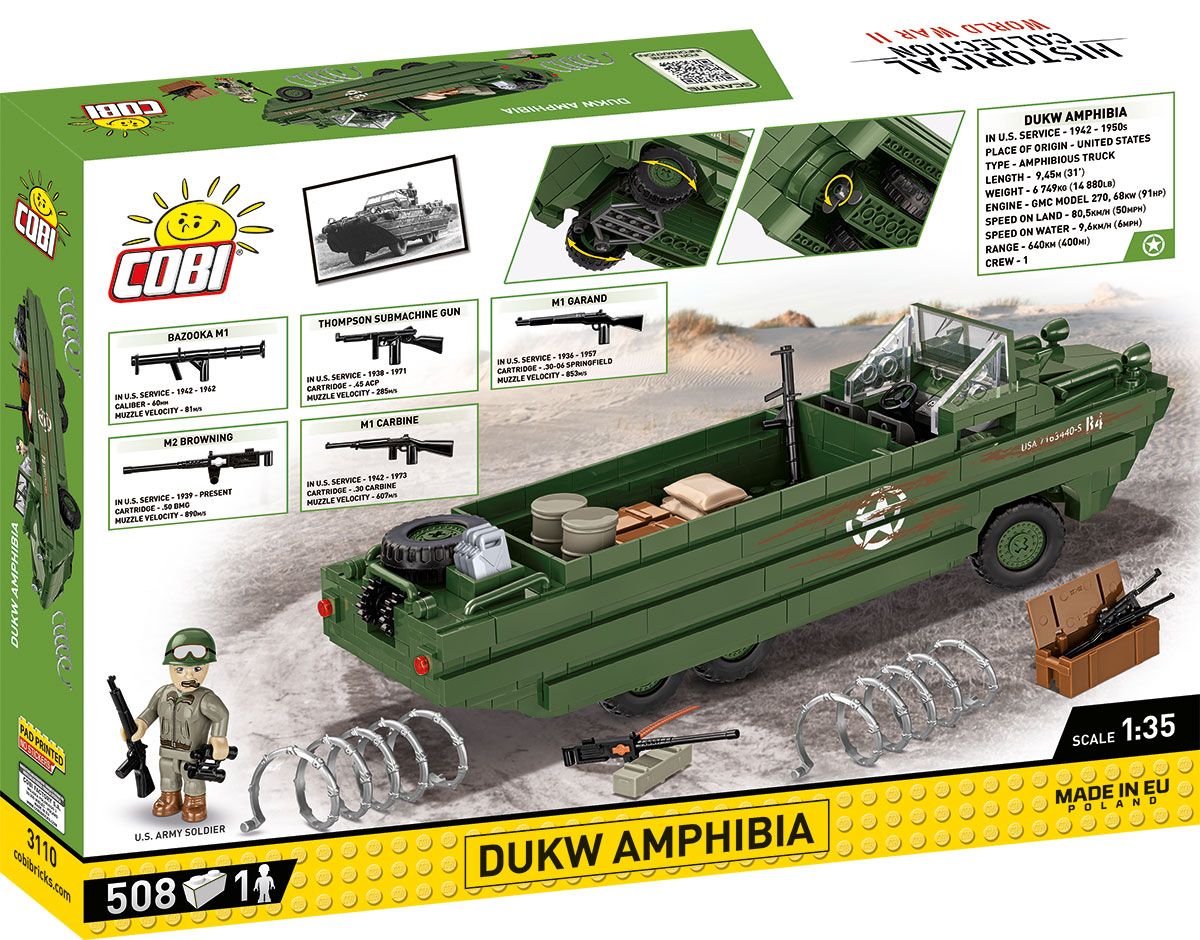 Cobi 1/35 Scale DUKW Amphibia Brick Model Kit Cobi