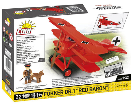 Cobi 1/32 Scale Fokker Red Baron Brick Model Kit Cobi