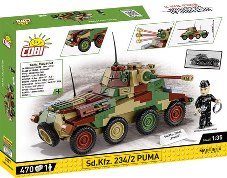 Cobi 1/35: Sd.Kfz. 234/2 Puma Brick Model Kit Cobi