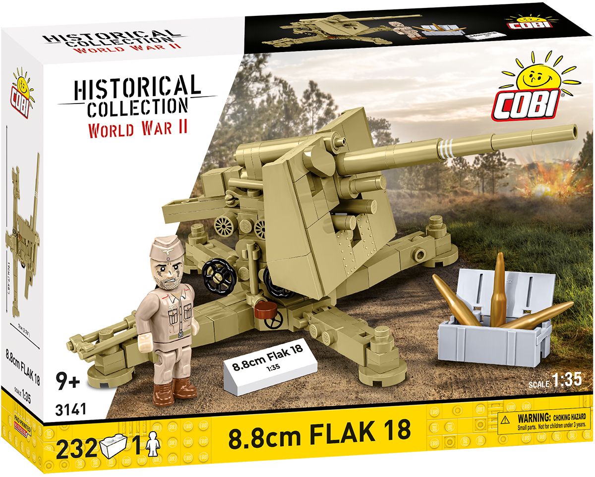 Cobi 1/35 8.8cm Flak 18 Brick Model Kit Cobi