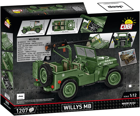 Cobi 1/12 Scale Willys MB Brick Model Kit Cobi