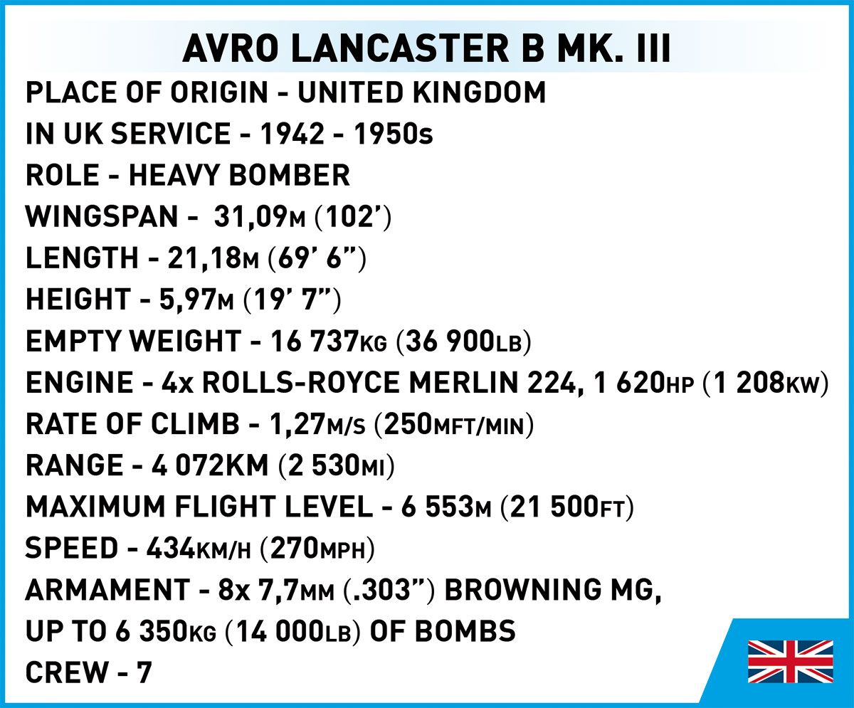 Cobi 1/48: Avro Lancaster B. III Brick Model Kit Cobi