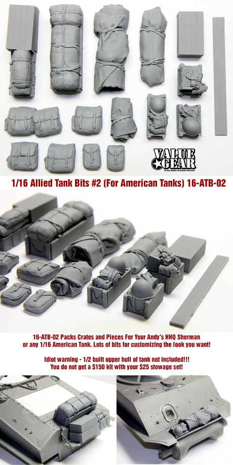 Value Gear 1/16 Sherman Stowage Set #2. Scale Model Value Gear.