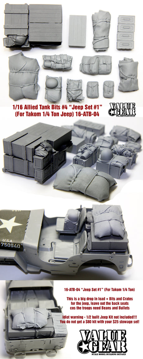 Value Gear 1/16 WWII 4x4 Utlity "Jeep" Set 1 Scale Model [variant_option4]