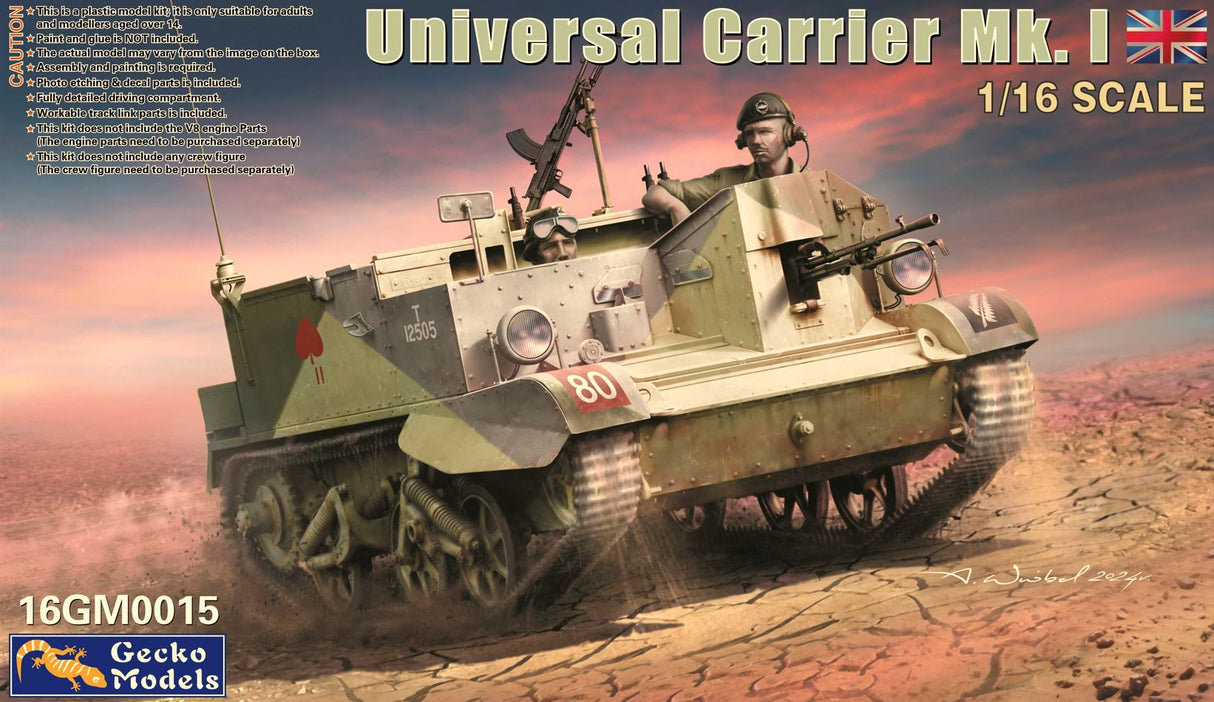 Gecko 1/16 Universal Carrier Mk I ( Bren Gun Carrier).