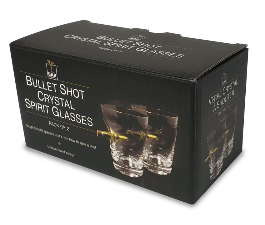 Bullet Proof Shot Glass Glass Pair