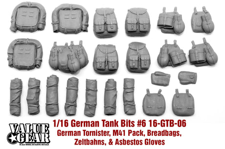 Valuegear 1/16 German Packs, Bread Bags and Zelbah. Scale Model [variant_option4]
