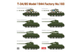 Ryefield Model 1/35 T34/85 Model 1944 Factory No183 Scale Model [variant_option4]