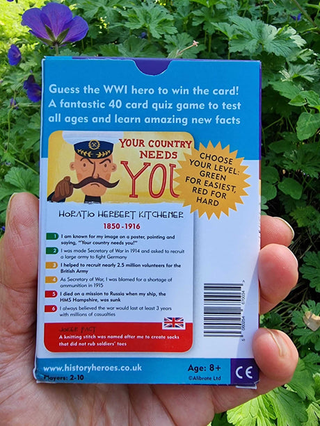 History Heroes World War One Card Game Game History Heroes