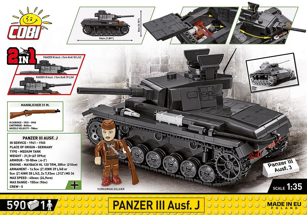 Cobi Panzer III Ausf. J Brick Model Kit [variant_option4]