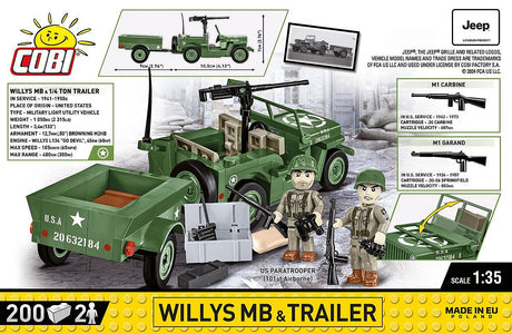 Cobi 1/35 Willys MB and Trailer