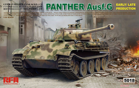 Ryefield 1/35 Panther Ausf G with Workable Tracks Scale Model Ryefield