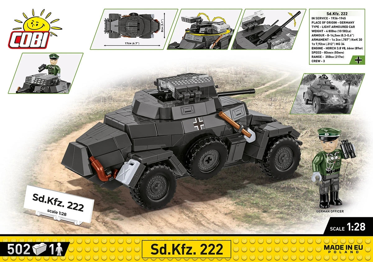Cobi 1:28 Scale SD.Kfz. 222