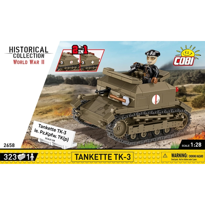 Cobi 1:28 Scale: Tankette TK-3 Brick Model Kit [variant_option4]