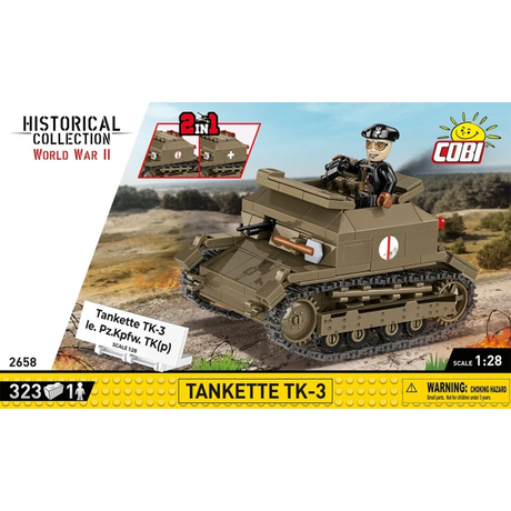 Cobi 1:28 Scale: Tankette TK-3 Brick Model Kit [variant_option4]