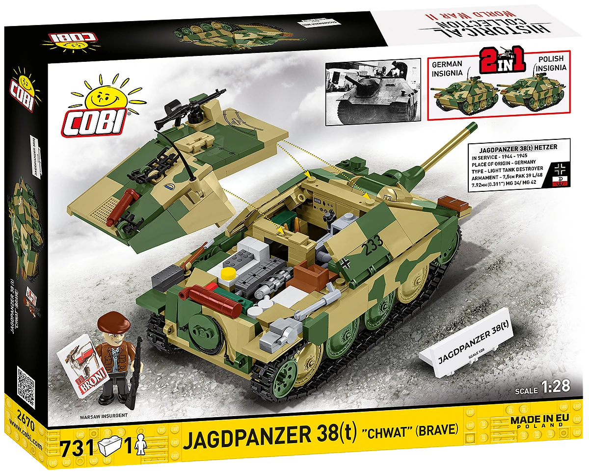 Cobi 1/28 Jagdpanzer 38(T) Brick Model Kit Cobi