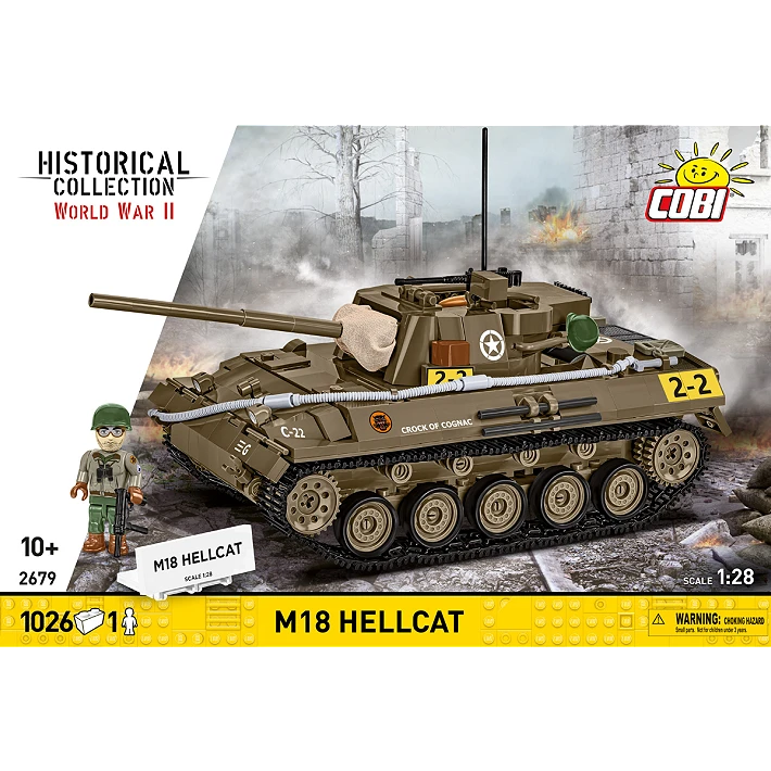 Cobi 1/28 Scale: M18 Hellcat Brick Model Kit Cobi