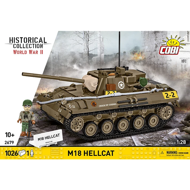 Cobi 1/28 Scale: M18 Hellcat Brick Model Kit Cobi