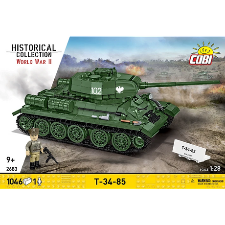 Cobi 1/28 Scale: T-34-85 Brick Model Kit Cobi