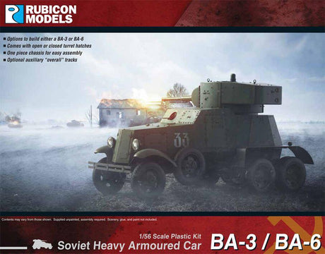 Rubicon 1/56 BA-3 / BA-6 Heavy Armoured Car. Scale Model [variant_option4]