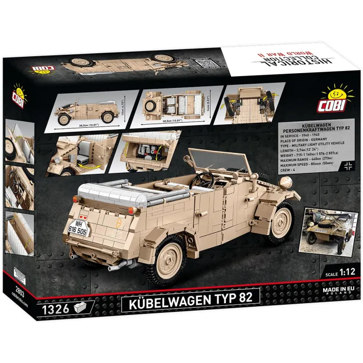Cobi 1/12 Scale Kübelwagen Type 82 Brick Model Kit [variant_option4]