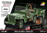 Cobi 1/12 Scale Willys MB & Trailer - Executive Edition