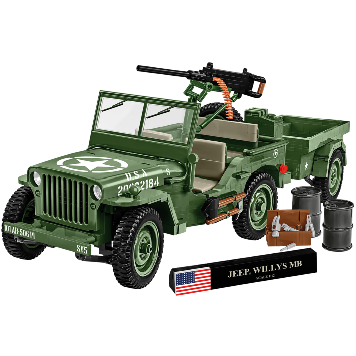 Cobi 1/12 Scale Willys MB & Trailer - Executive Edition