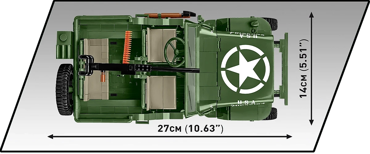Cobi 1/12 Scale Willys MB & Trailer - Executive Edition Brick Model Kit [variant_option4]