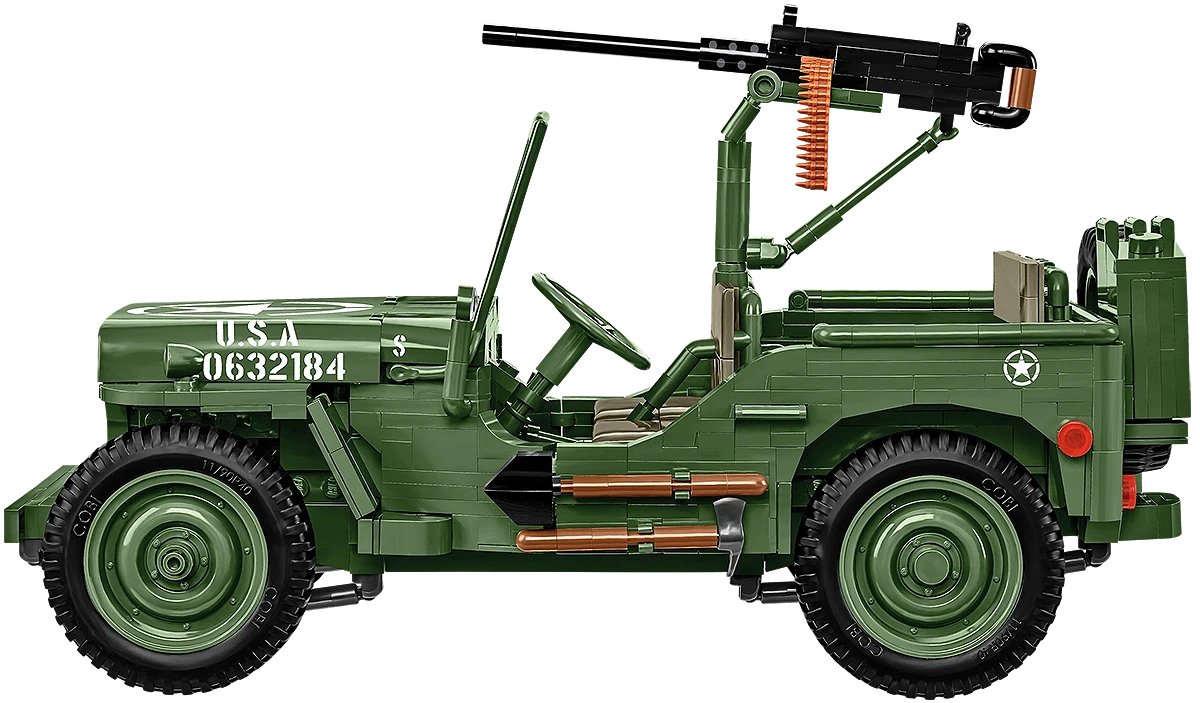 Cobi 1/12 Scale Willys MB & Trailer - Executive Edition Brick Model Kit [variant_option4]