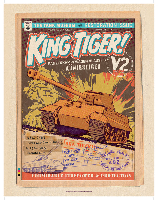 King Tiger V2 Comic Art Print Prints Star Editions Ltd