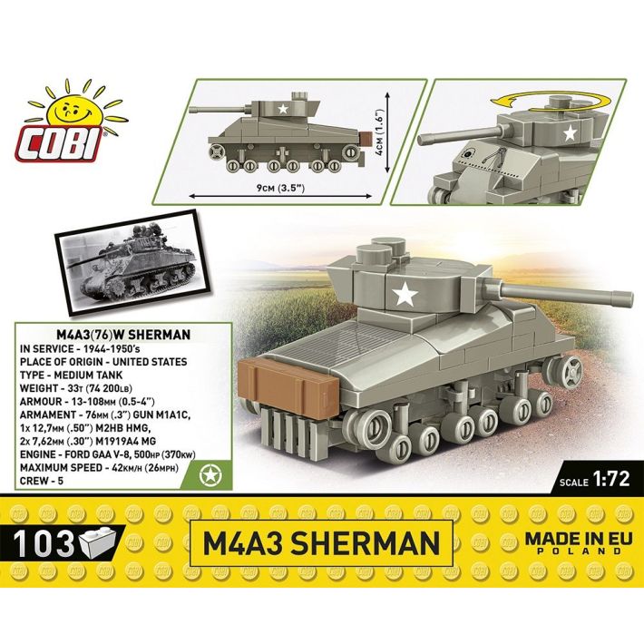 Cobi 1:72 Scale M4A3 Sherman
