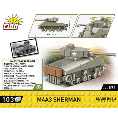 Cobi 1:72 Scale M4A3 Sherman
