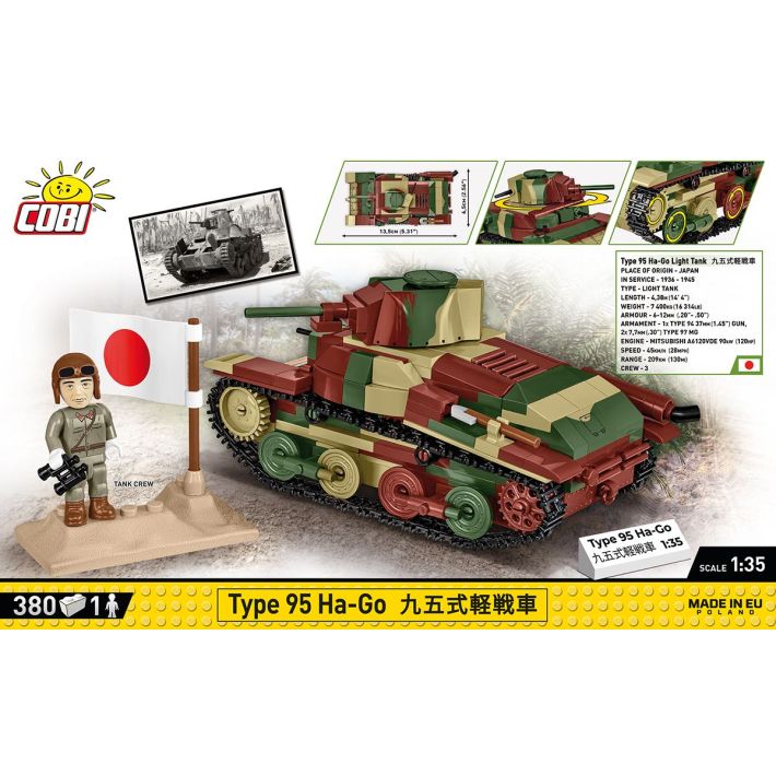 Cobi 1/35 Scale Type 95 Ha-Go Brick Model Kit [variant_option4]