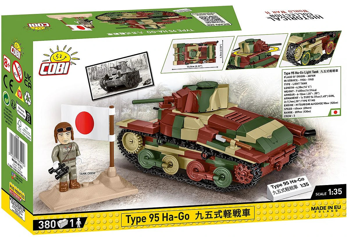 Cobi 1/35 Scale Type 95 Ha-Go Brick Model Kit [variant_option4]