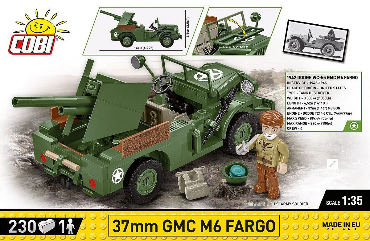 Cobi 1:35 Scale 37mm GMC M6 Fargo