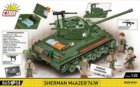 Cobi 1/35 Sherman M4A2E8 (76)W Brick Model Kit Cobi