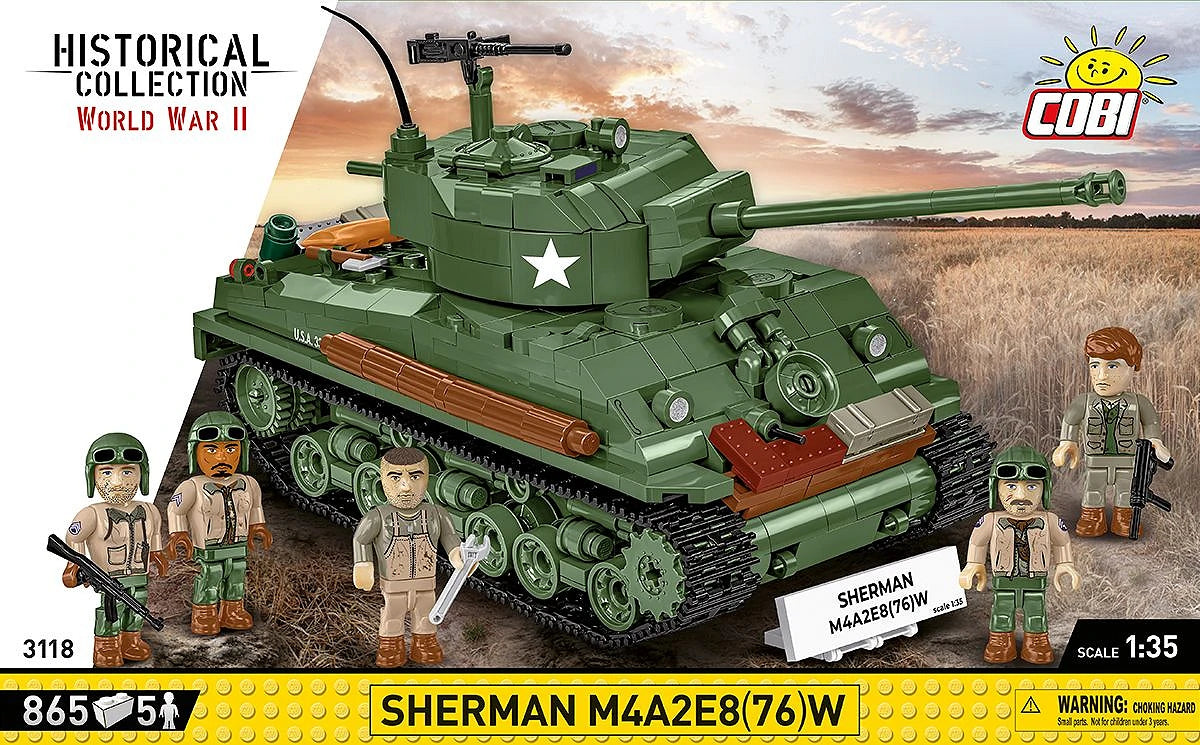 Cobi 1/35 Sherman M4A2E8 (76)W Brick Model Kit Cobi