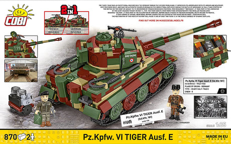 Cobi 1/35 Tiger 1 Ausf E (French Tank Museum) Brick Model Kit Cobi