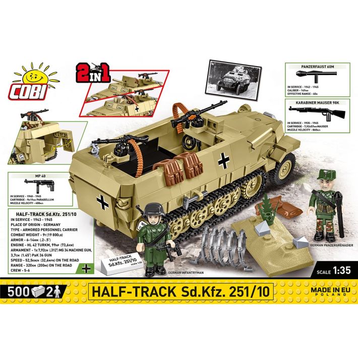 Cobi 1/35 Scale Half-Track Sd.Kfz. 251/10